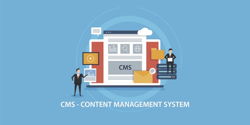 illustration of a content management system