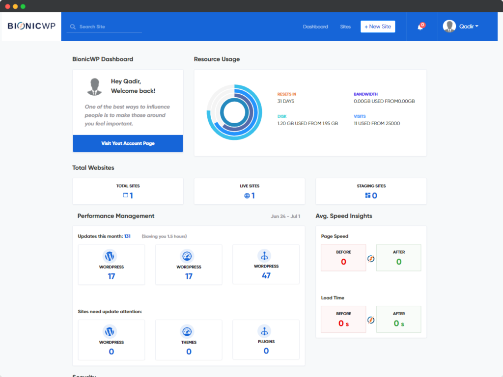 Bionicwp customer portal